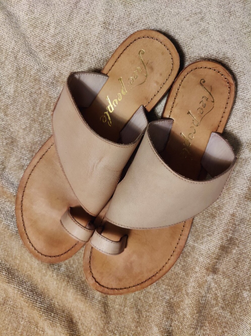 Free People Sant Antoni Slide Natural Sandals Size 7.5 (38) - Picture 13 of 13